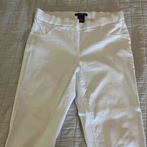 Zac & Rachel White Skinny Ponte Jeans